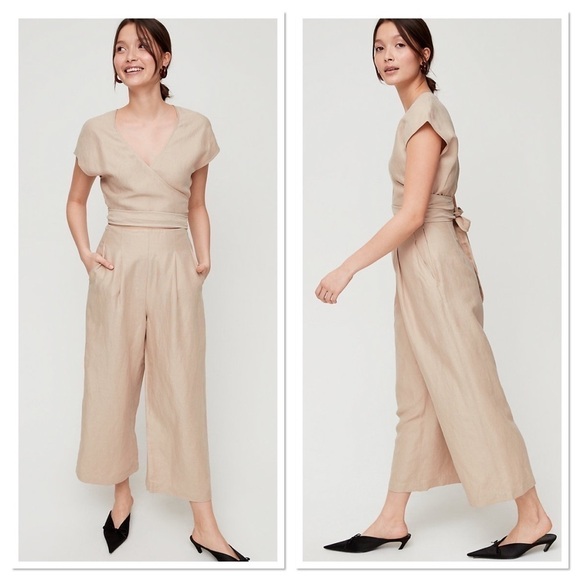 Wilfred Brax Linen Cut Out Jumpsuit beige - Picture 14 of 14